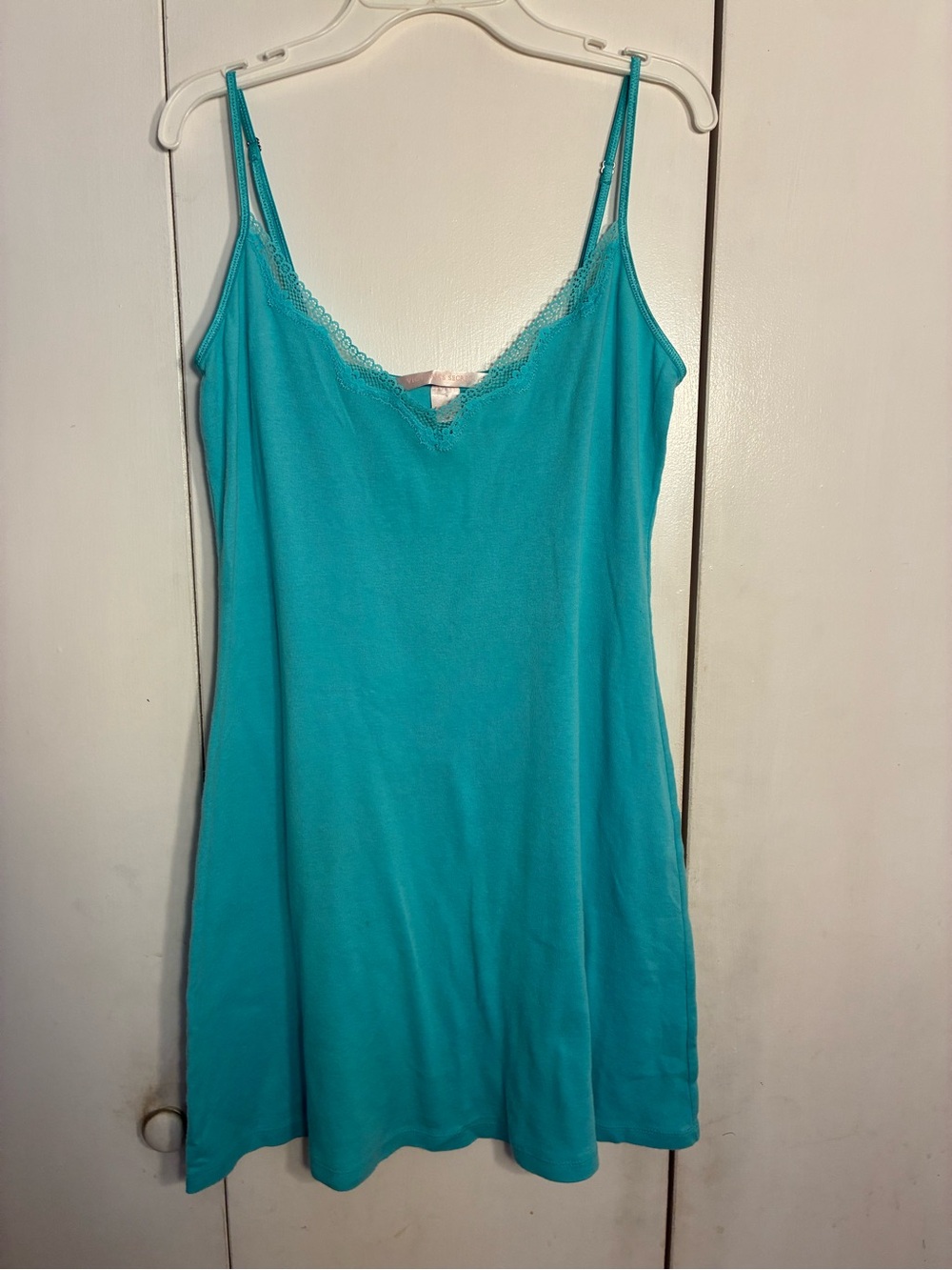 Victorias Secret Babydoll Y2K Dress/Chemise M Turquoise Coquette Fairy Stretch